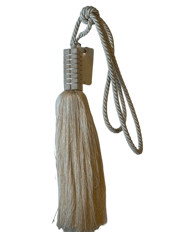 Gardinholder Lys krem med trekloss 40 cm + 42 cm strepp