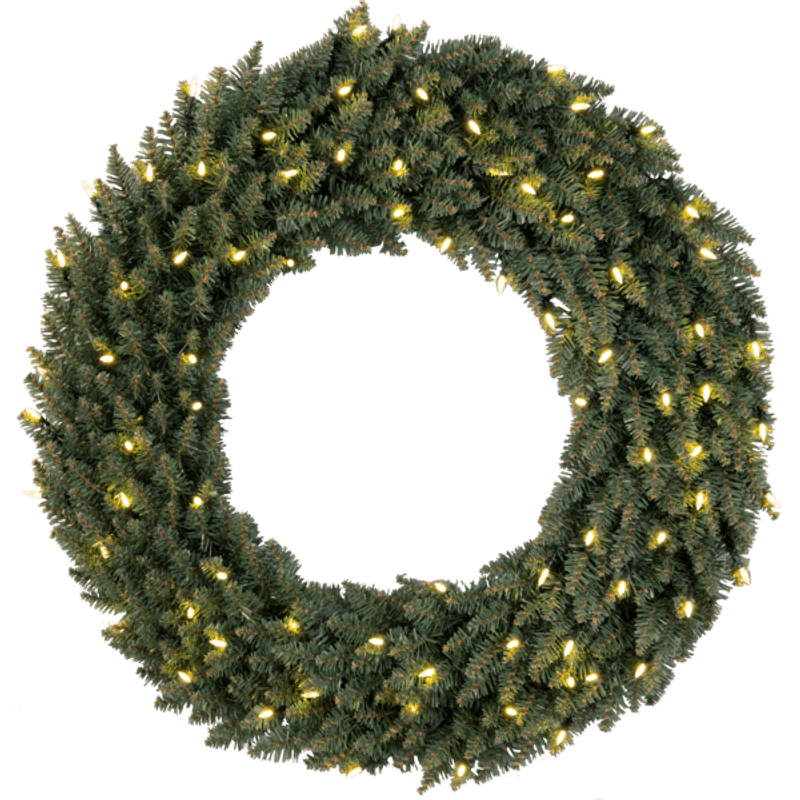 Krans Grønn 70 cm. 60 Led Lys 