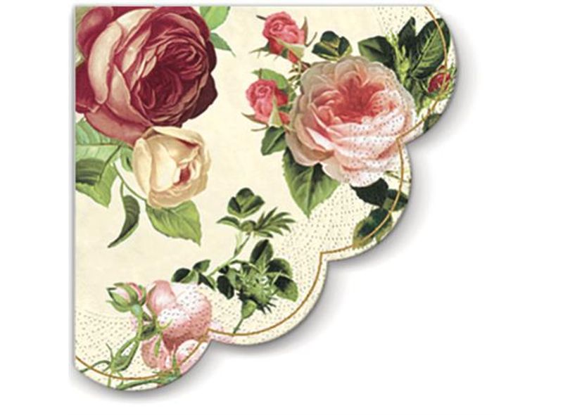Serviett rund 12 stk Rosalia 3 lag Dia:32cm