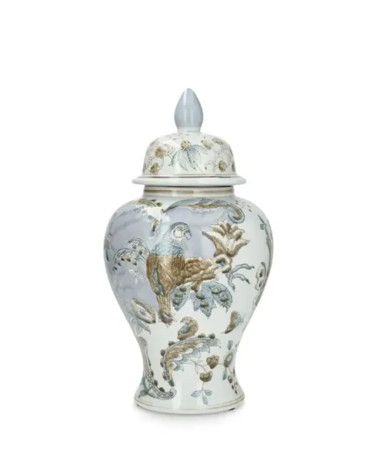 Hovedbilde Vase/urne med lokk papegøye ...
