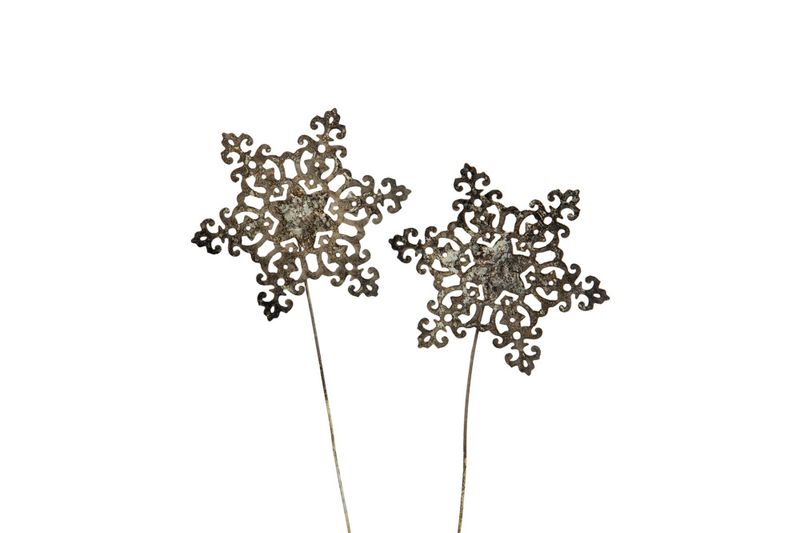 Snøstjerne Stick Champagne Ø8cm